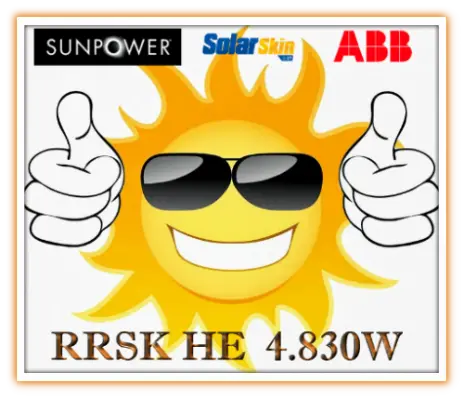 SunPower pv module, ABB inverter,SolarSkin Nanotechnology