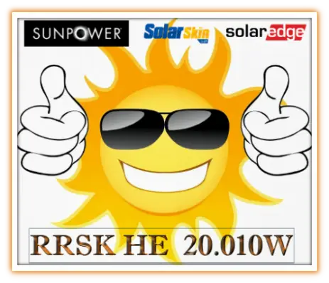 SunPower pv module, SolarEdge inverter,SolarSkin Nanotechnology